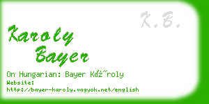 karoly bayer business card